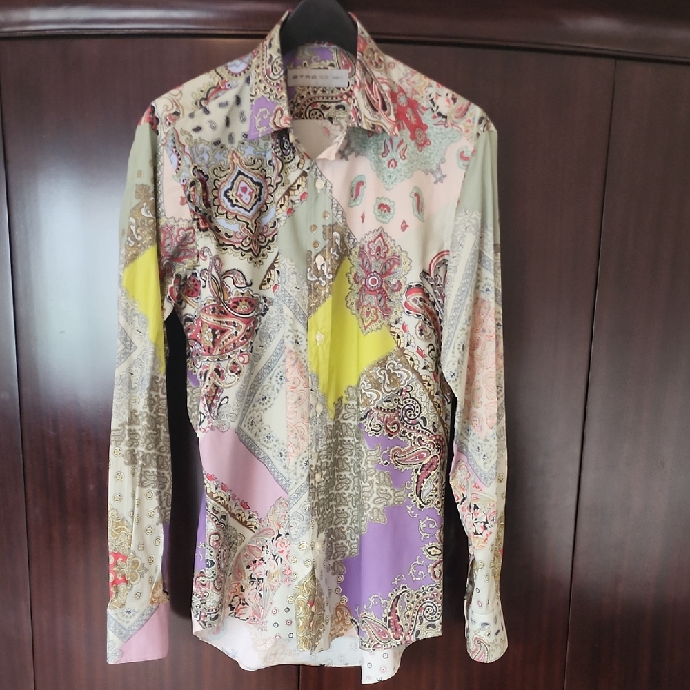 Etro Colorful Patchwork Paisley Shirt